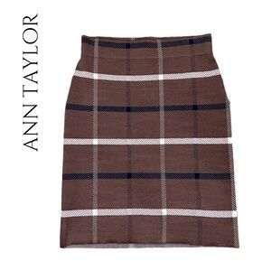 Ann Taylor NEW stretch plaid skirt